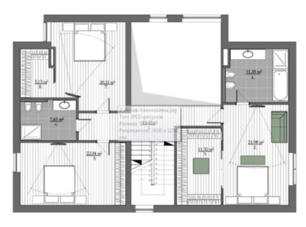 КГ Forest Town: планировка 4-комнатной квартиры 240 м²