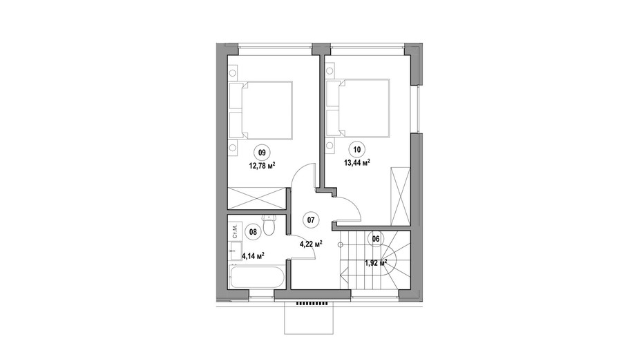 Планировка таунхауса в Таунхаус ул. Котырло, 34 112 м², фото 323032