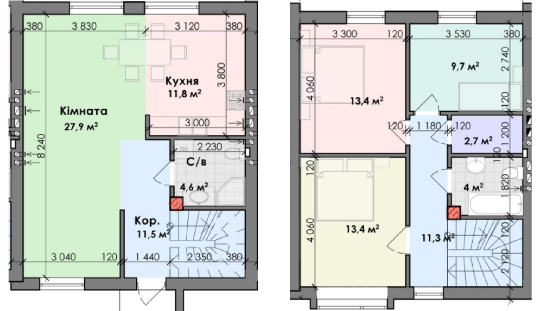 Планировка таунхауса в Таунхаус Sttk#5 110 м², фото 323331