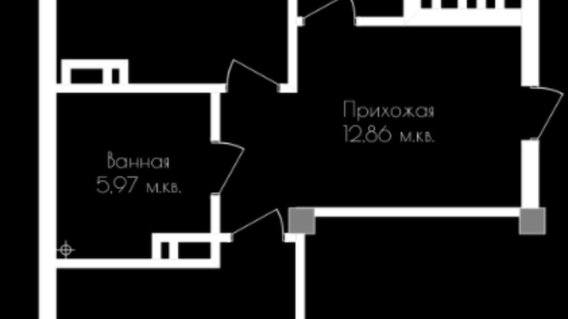 Планировка 1-комнатной квартиры в ЖК Континенталь на Валентиновской 63.98 м², фото 323401