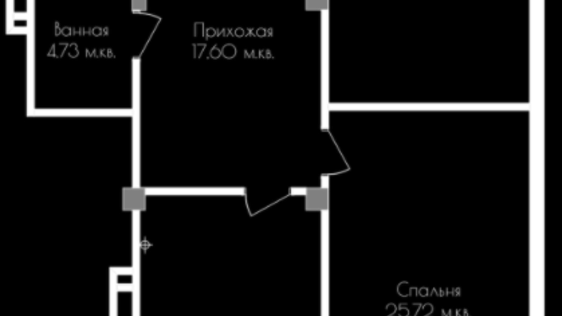 Планировка 2-комнатной квартиры в ЖК Континенталь на Валентиновской 99.65 м², фото 323406