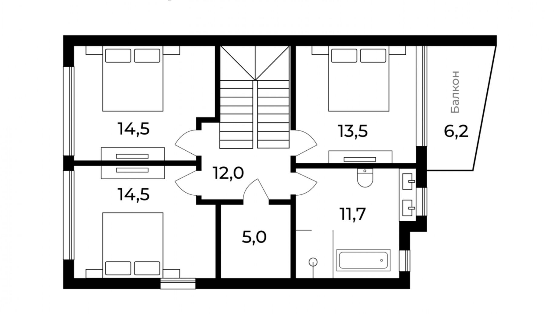 Планування таунхауса в Таунхаус Sherwood 147 м², фото 324102