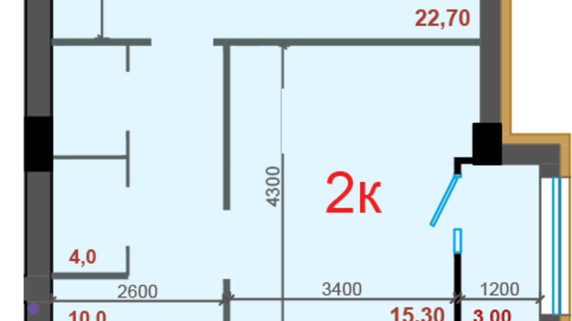 Планировка свободная планировка квартиры в ЖК Европейский 72.8 м², фото 325249