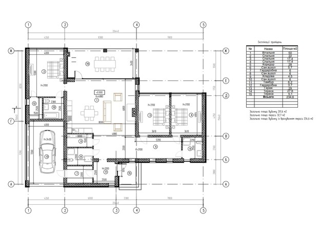 Котеджный городок Oasis: планировка 4-комнатной квартиры 201 м²