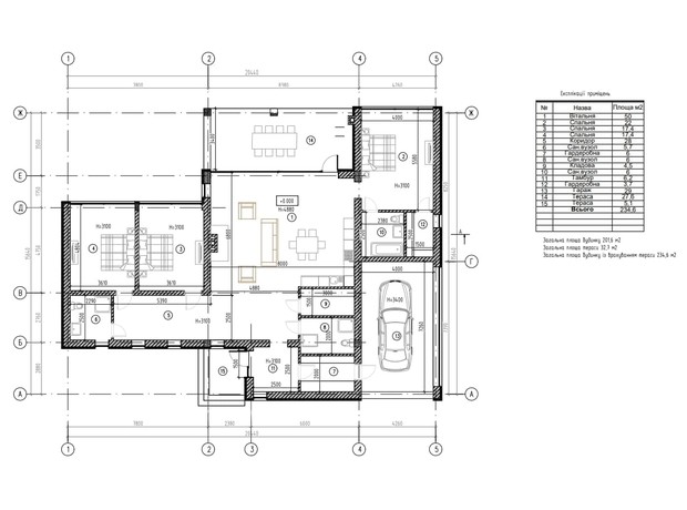 Котеджный городок Oasis: планировка 4-комнатной квартиры 201 м²