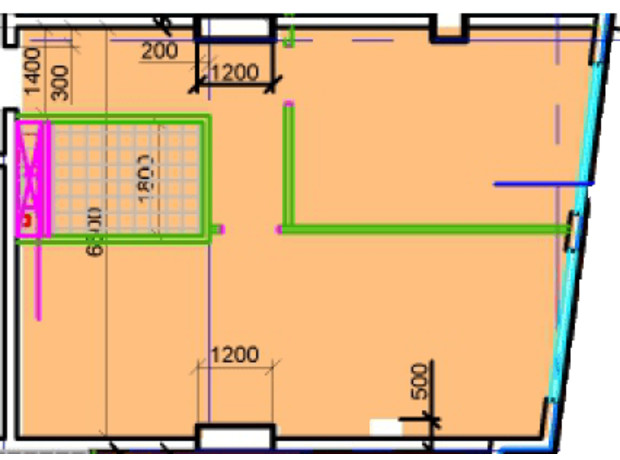 ЖК Central Park: планування 1-кімнатної квартири 53.17 м²