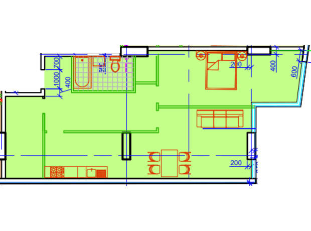 ЖК Central Park: планування 2-кімнатної квартири 85.64 м²