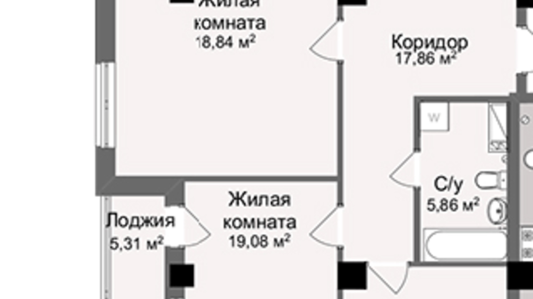 Планування 3-кімнатної квартири в ЖК Люксембург 120.78 м², фото 326269