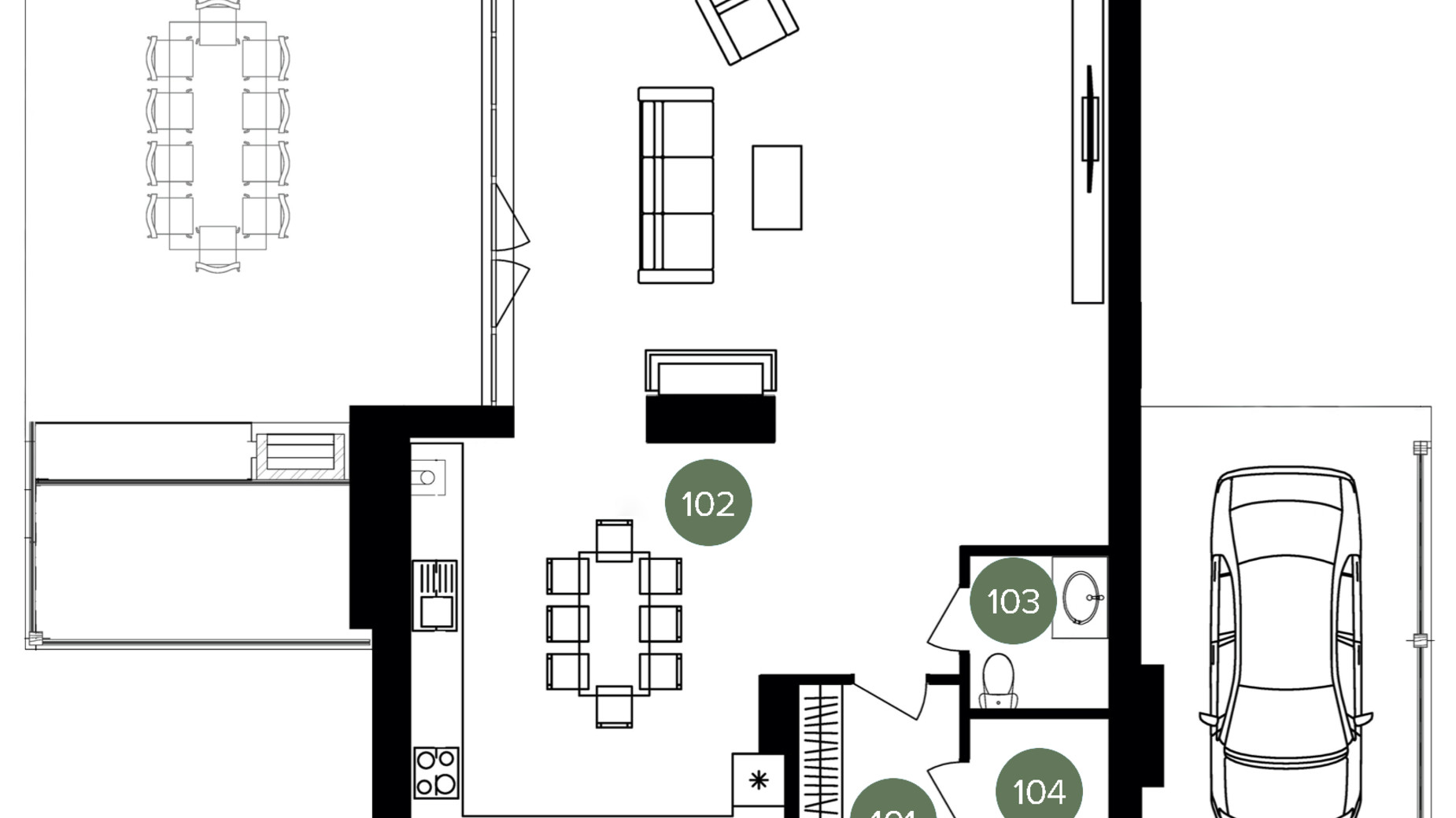 Планування котеджу в КМ QP 155.7 м², фото 326493