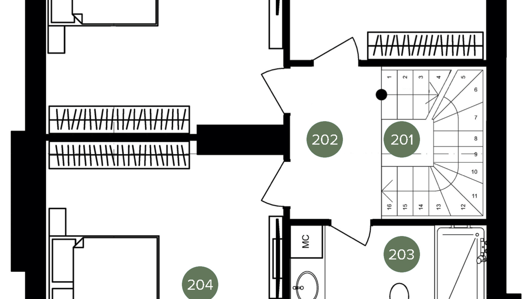 Планування котеджу в КМ QP 155.7 м², фото 326494