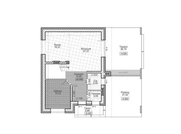 КГ Sherwood: планировка 4-комнатной квартиры 185 м²