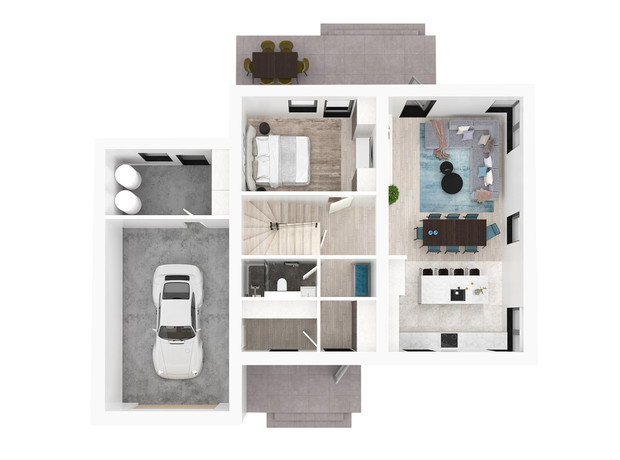 КГ Ecopark: планировка 4-комнатной квартиры 186 м²