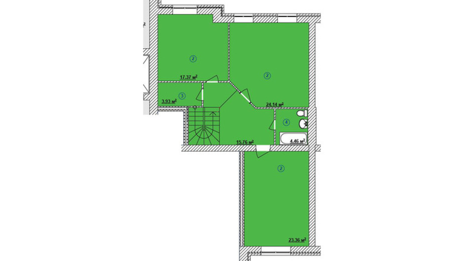 Планировка много­уровневой квартиры в ЖК Turkish City 183.8 м², фото 331737