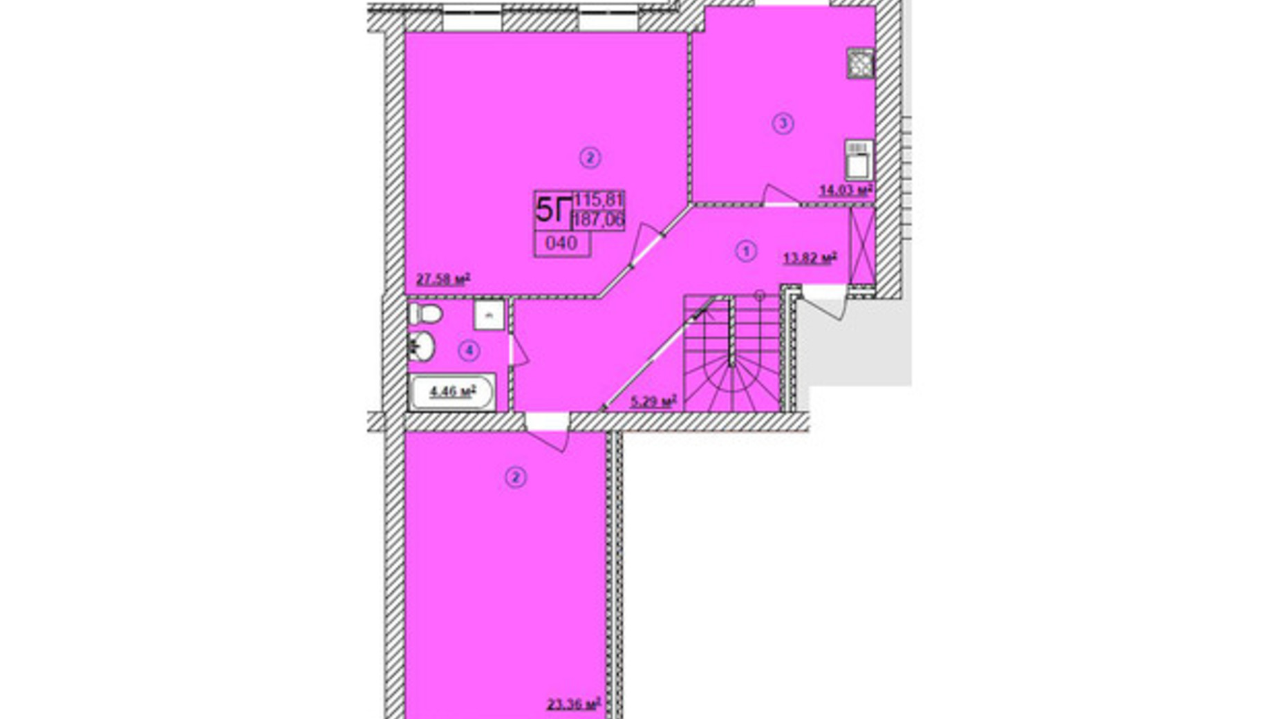 Планування багато­рівневої квартири в ЖК Turkish City 165.6 м², фото 331768