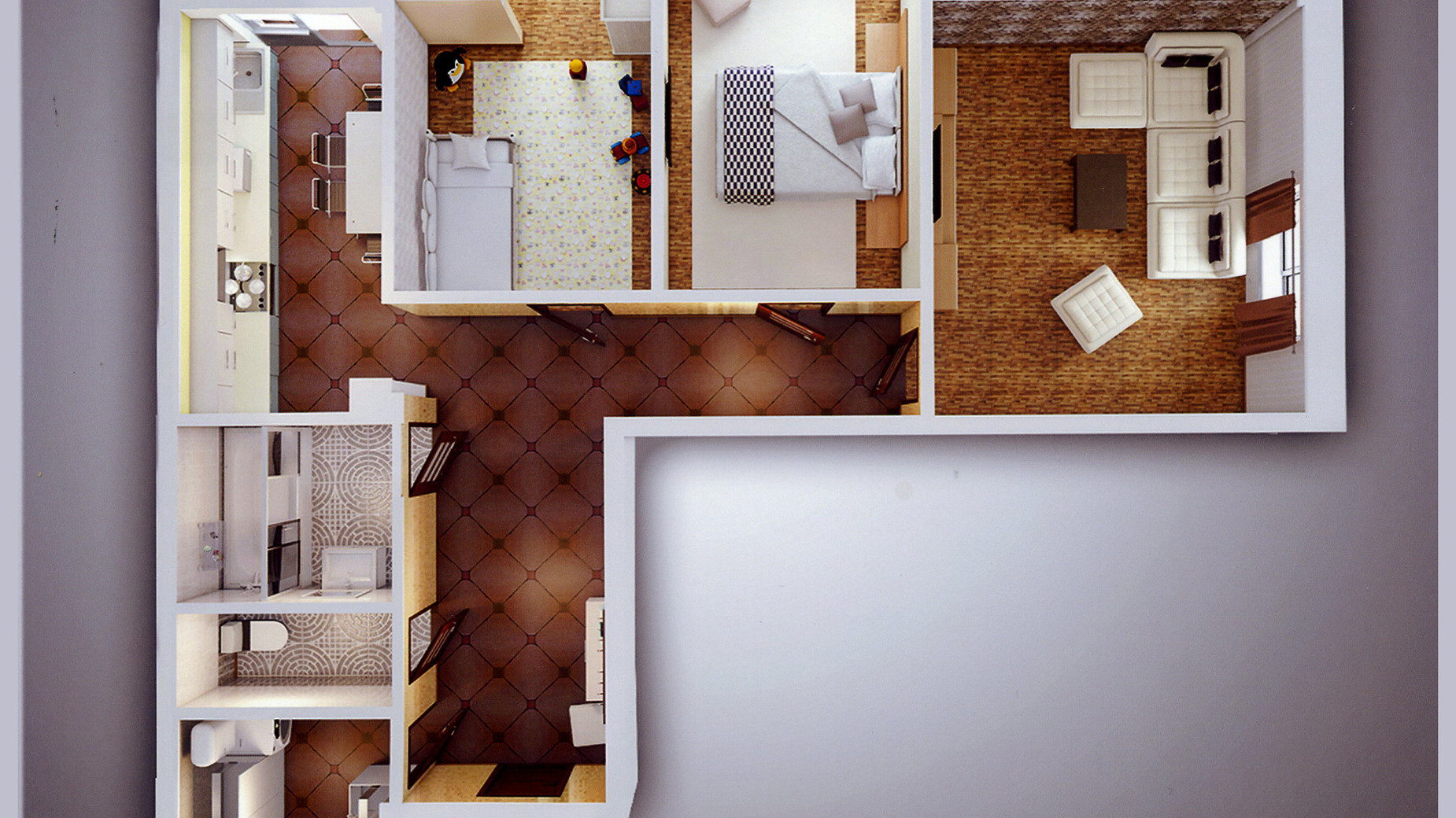 Планування 3-кімнатної квартири в ЖК Молодіжний квартал 89.1 м², фото 333670