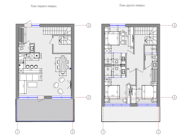 КМ Black&White Villas: планування 3-кімнатної квартири 173 м²