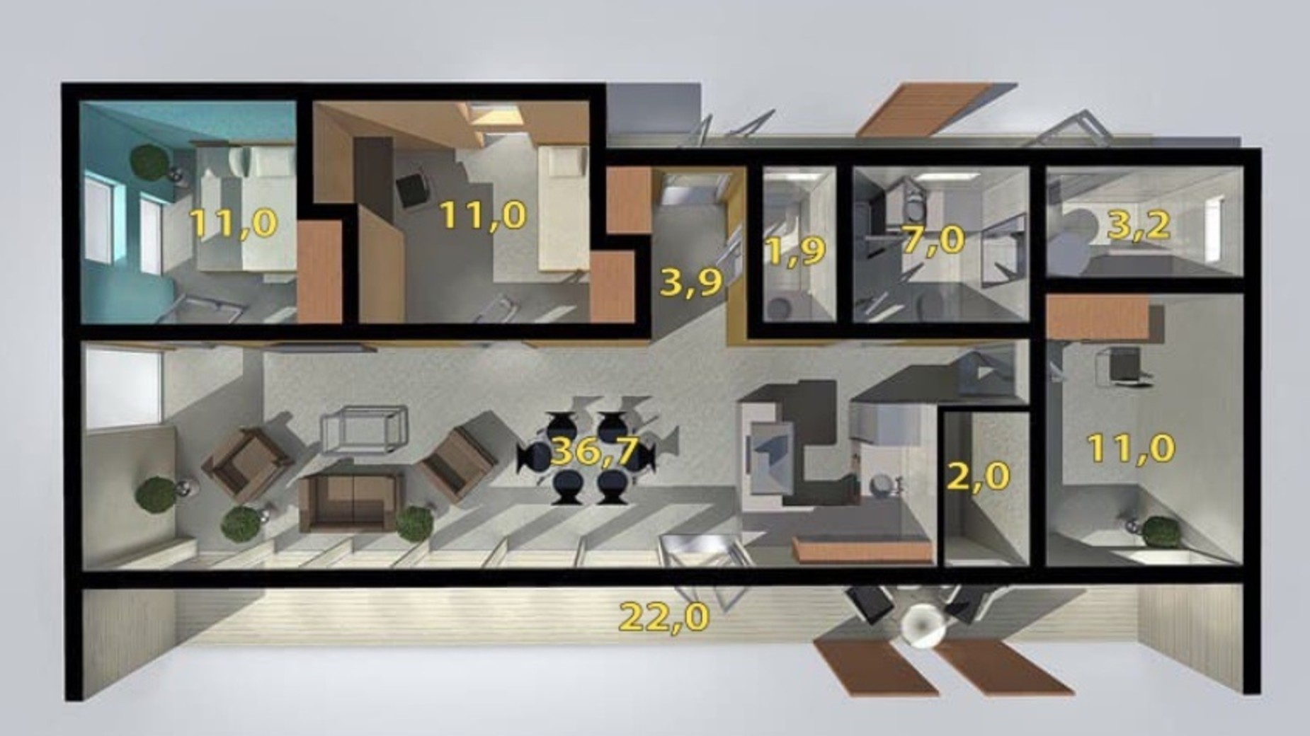 Планировка коттеджа в КГ Хорошие Соседи 90.5 м², фото 336426