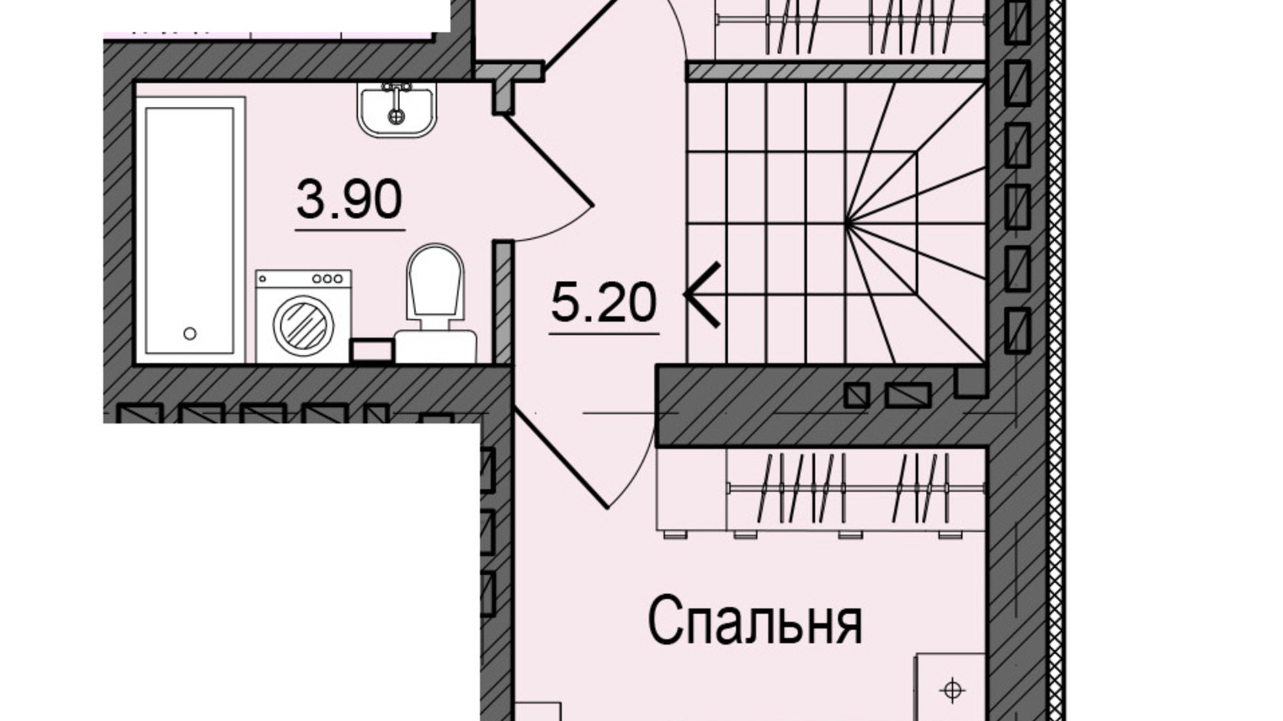Планування багато­рівневої квартири в ЖК Акварелі Проспекту 98.6 м², фото 337103
