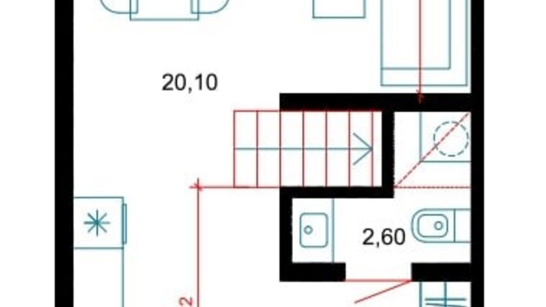 Планировка таунхауса в Таунхаус Дублин 70 м², фото 337135