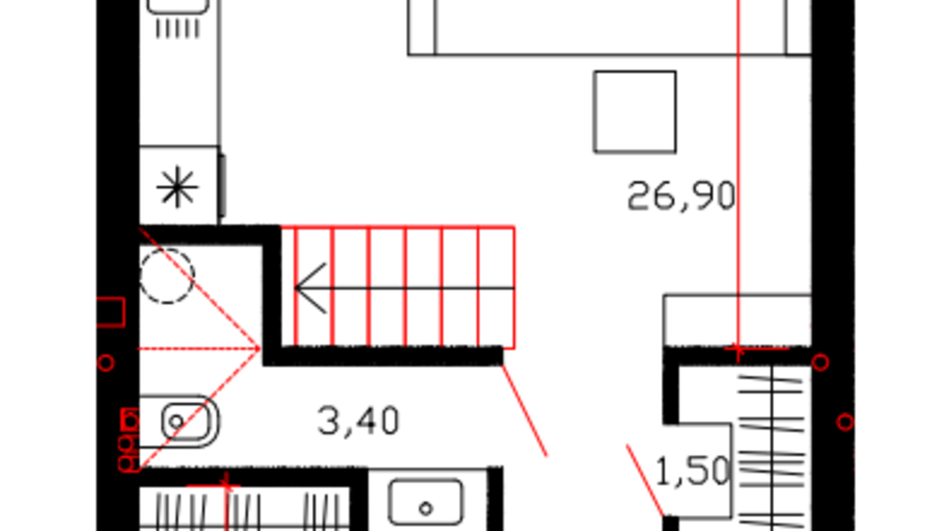 Планировка таунхауса в Таунхаус Дублин 93.5 м², фото 337145