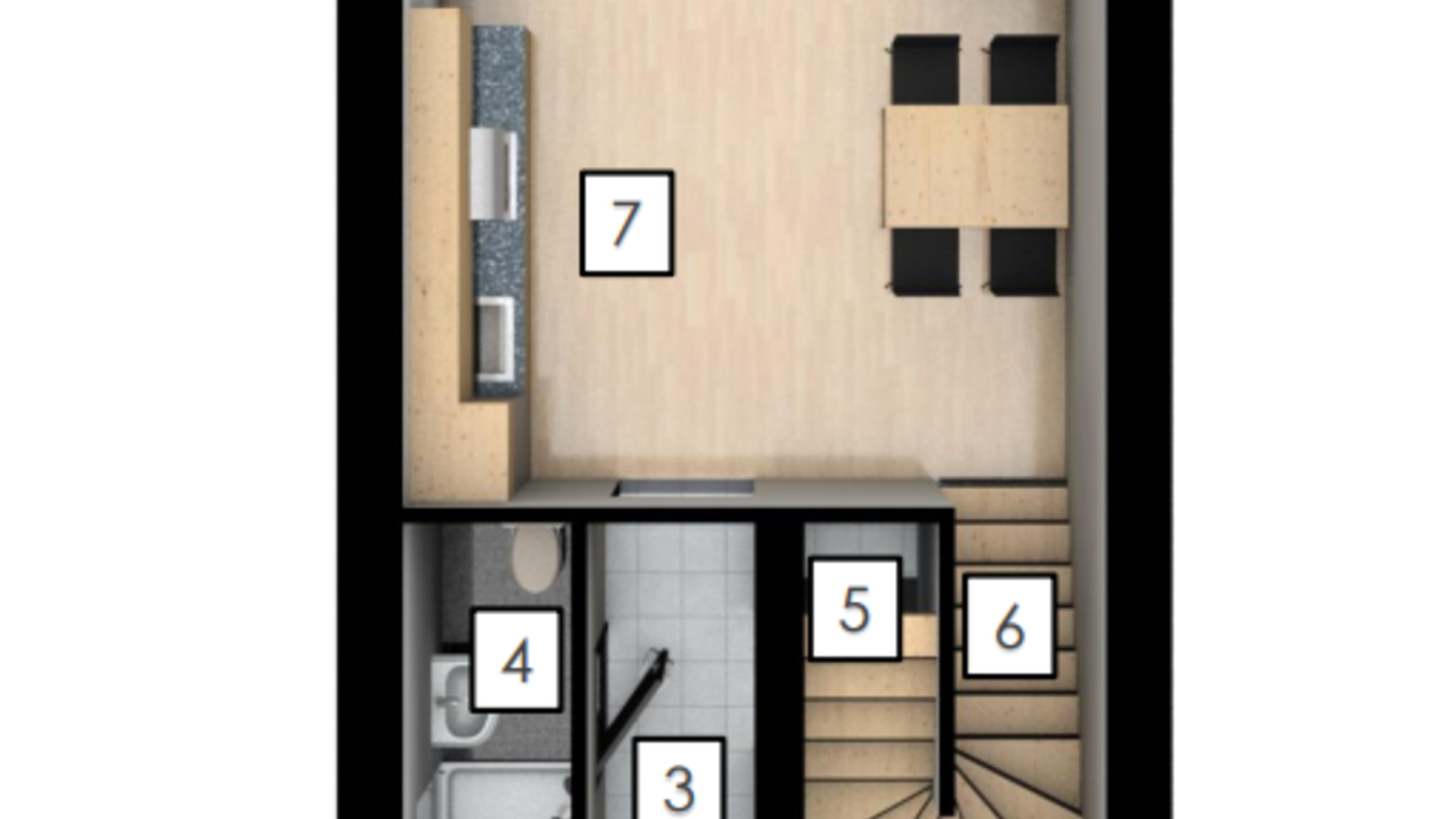 Планировка таунхауса в Таунхаус Stone House Hatne 67.35 м², фото 337155