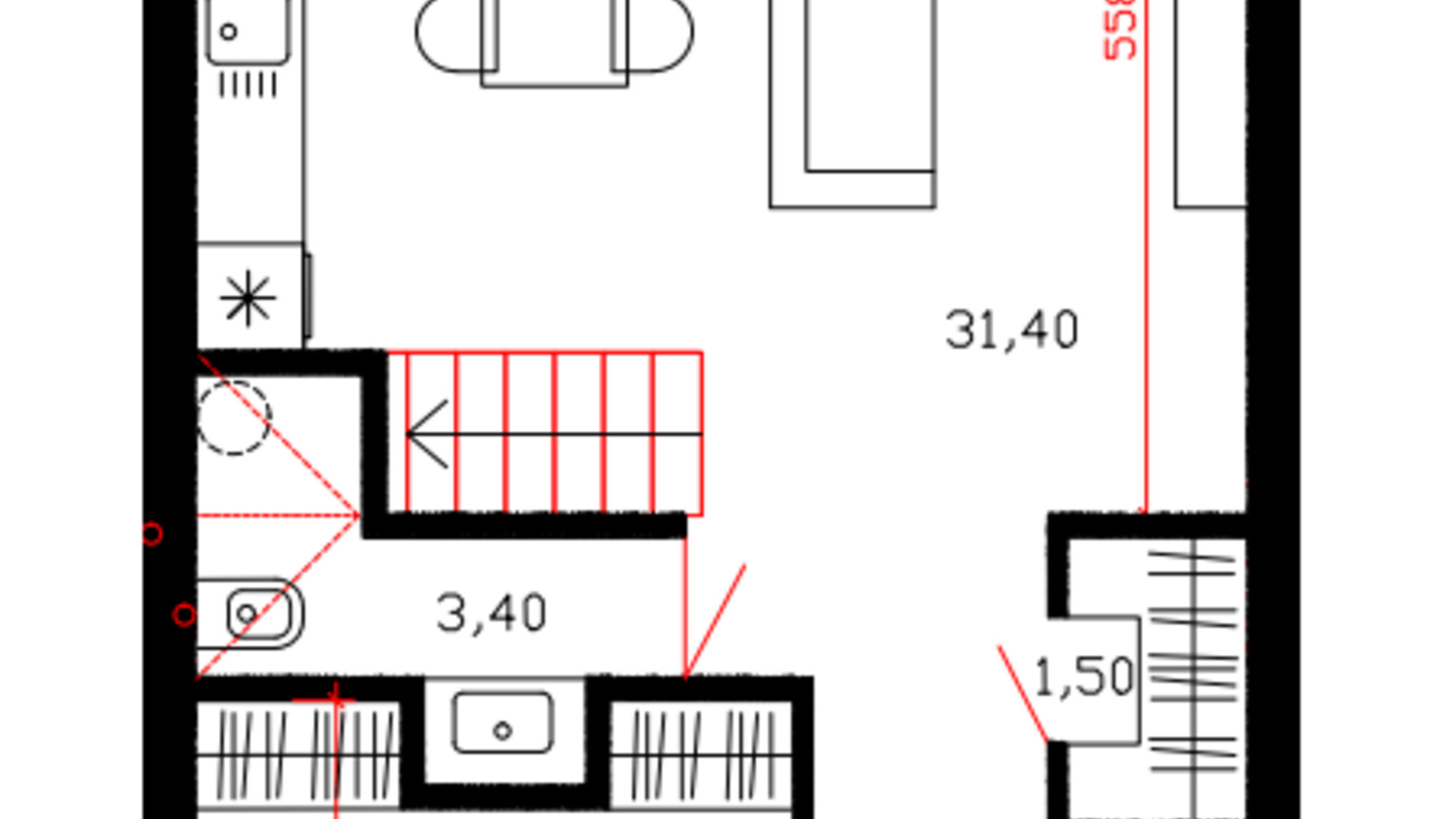 Планировка таунхауса в Таунхаус Дублин 108.5 м², фото 337161