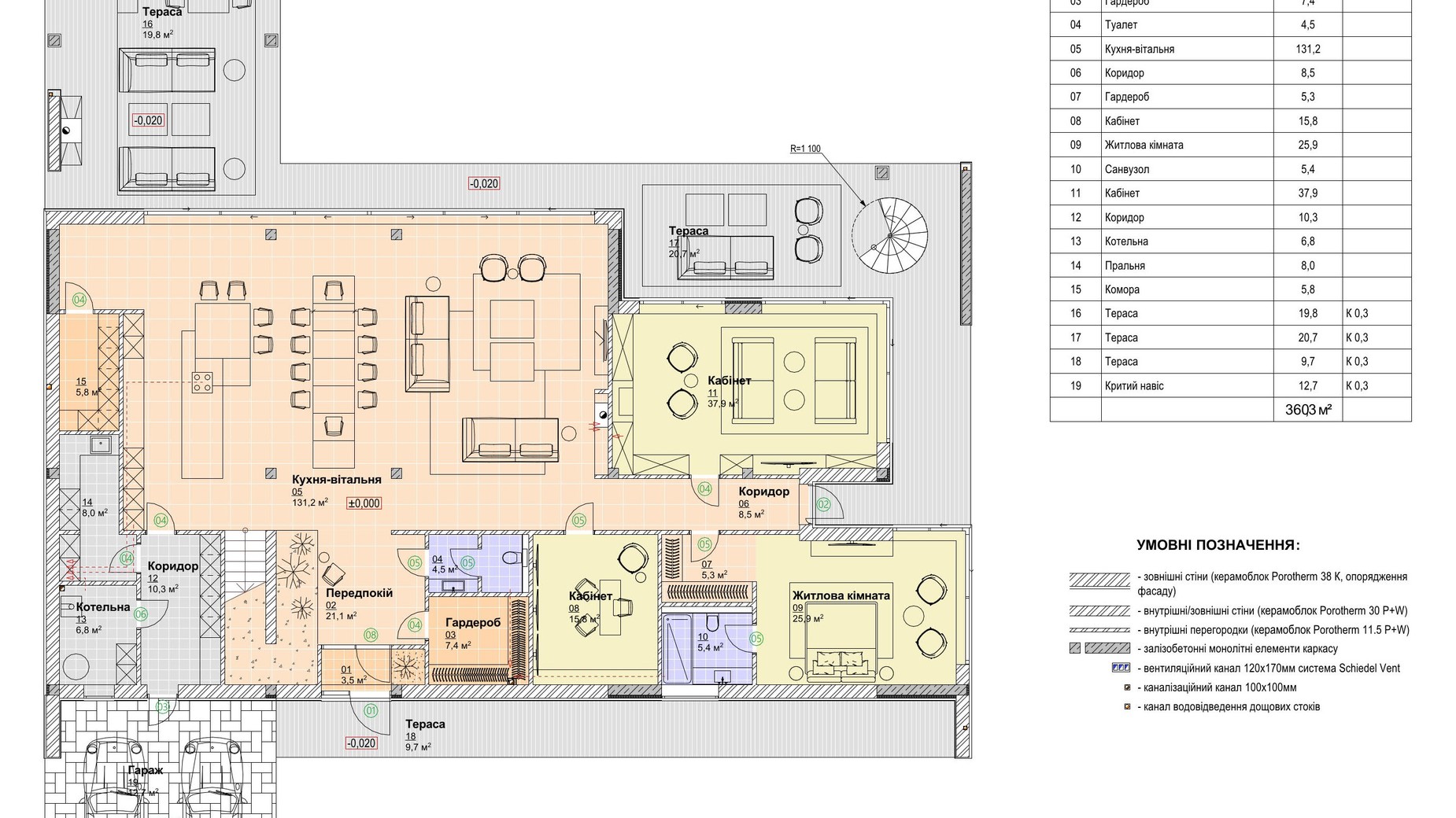 Планування котеджу в КМ Ariel Village 643.2 м², фото 337246