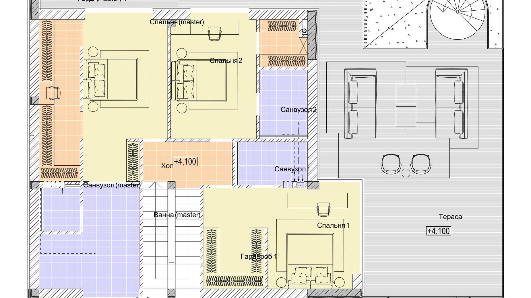 Планировка коттеджа в КГ Ariel Village 350.3 м², фото 337296