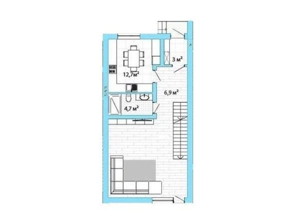 Таунхаус California: планировка 4-комнатной квартиры 235.9 м²