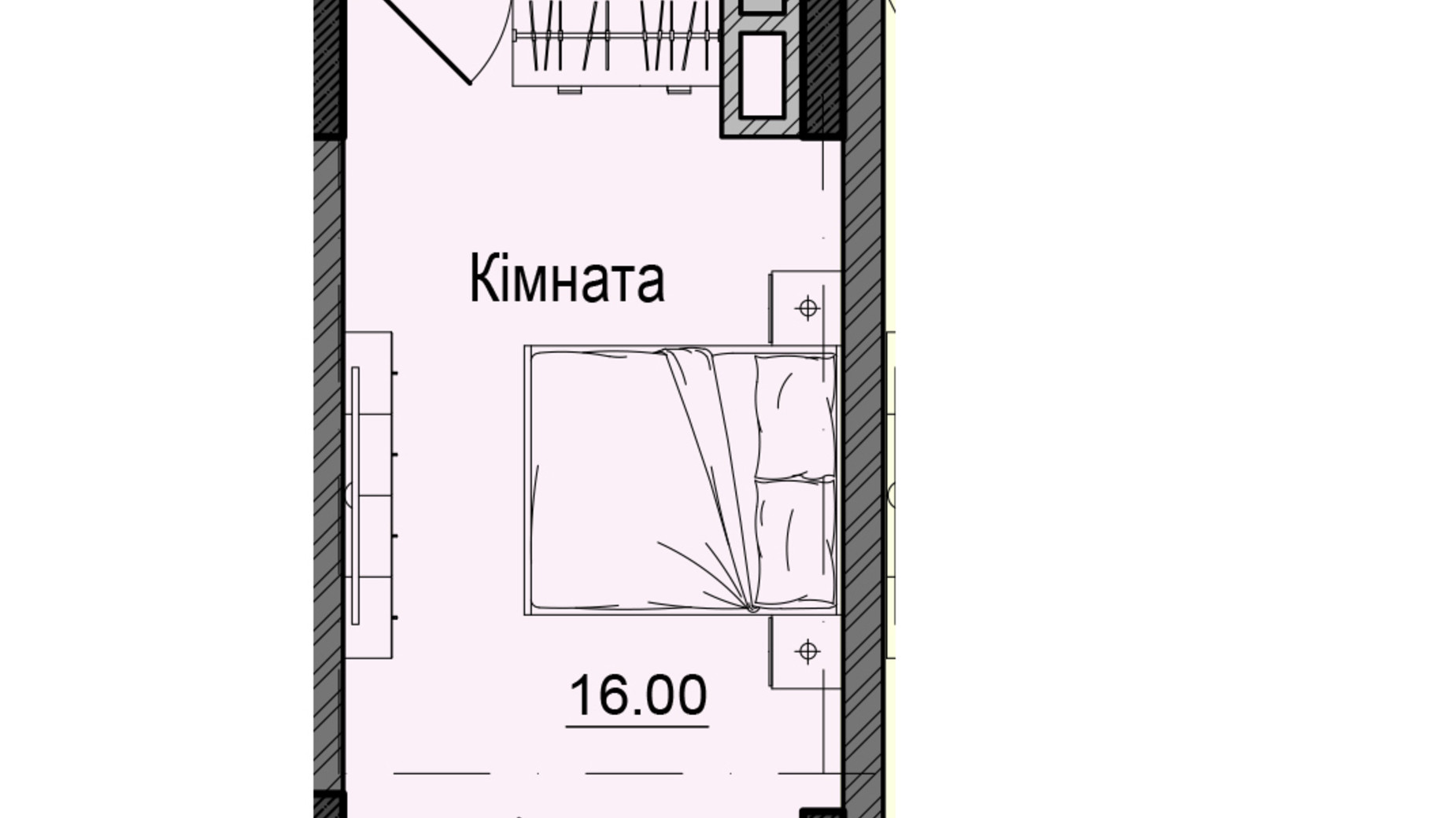 Планування багато­рівневої квартири в ЖК Акварелі Проспекту 61.7 м², фото 337827