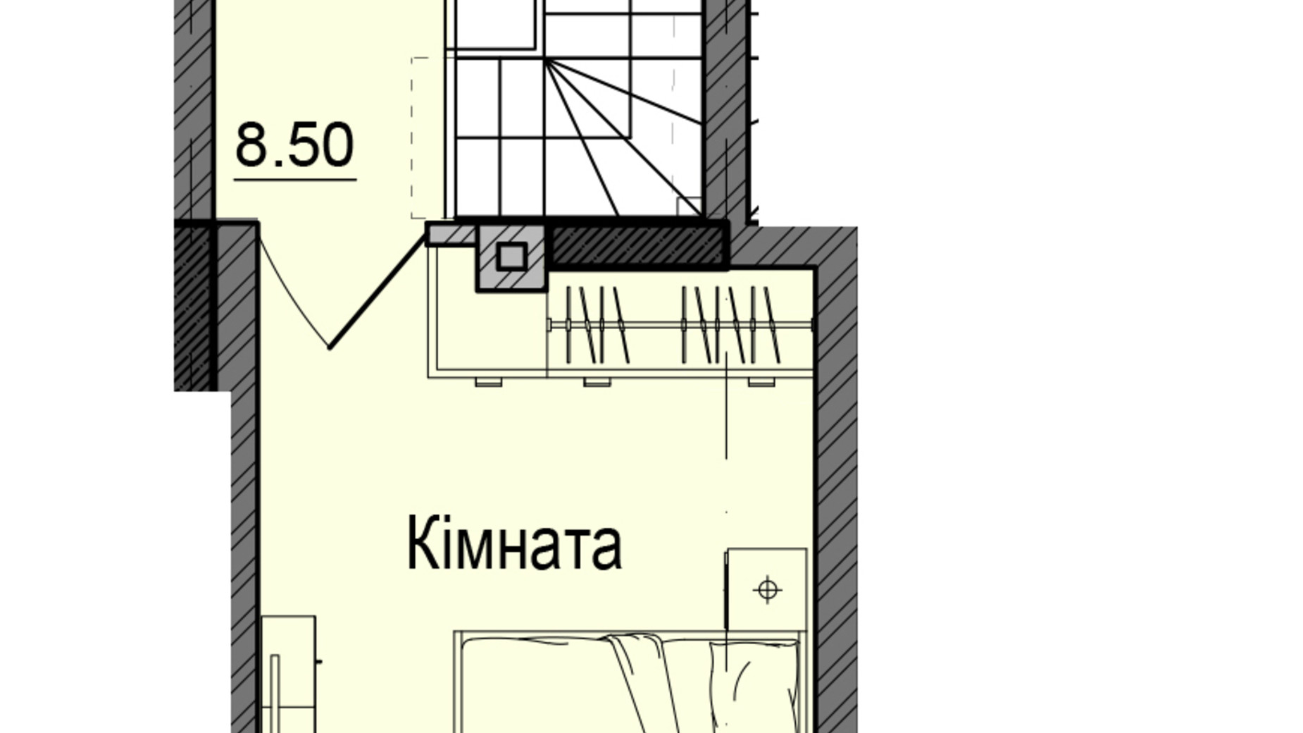 Планування багато­рівневої квартири в ЖК Акварелі Проспекту 74 м², фото 337828