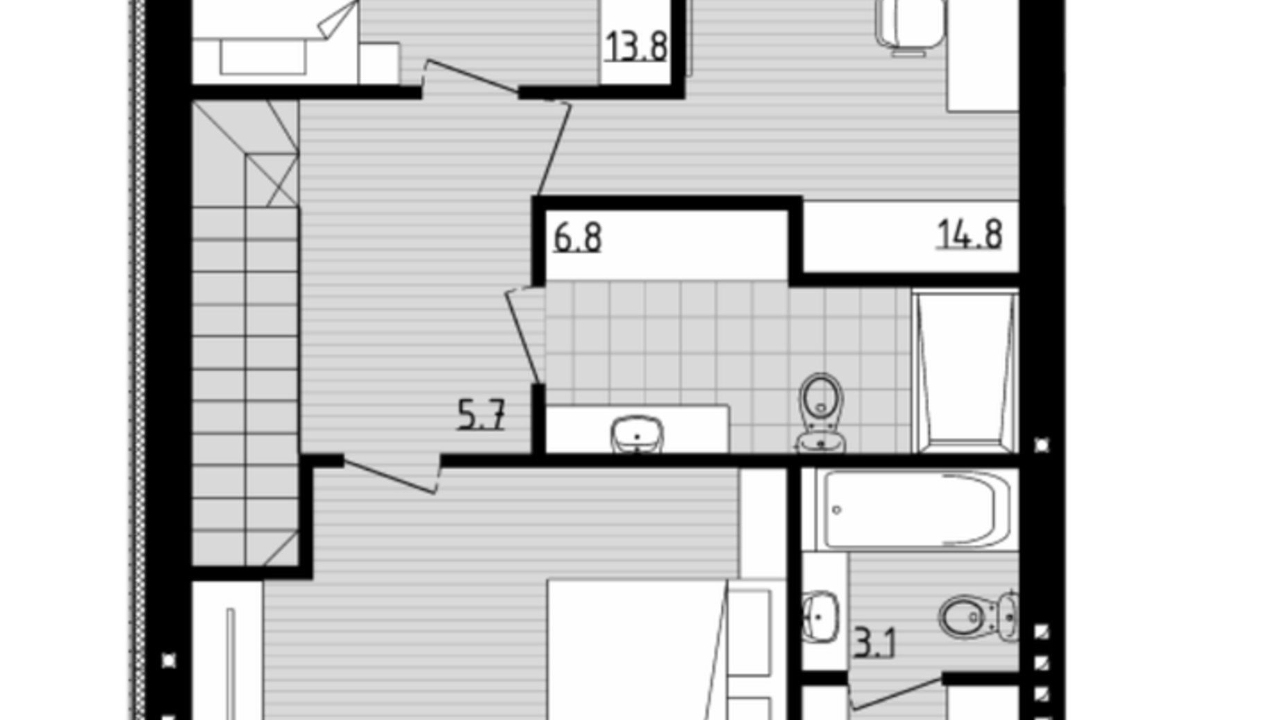 Планування таунхауса в Таунхаус Soul House 130.2 м², фото 337933