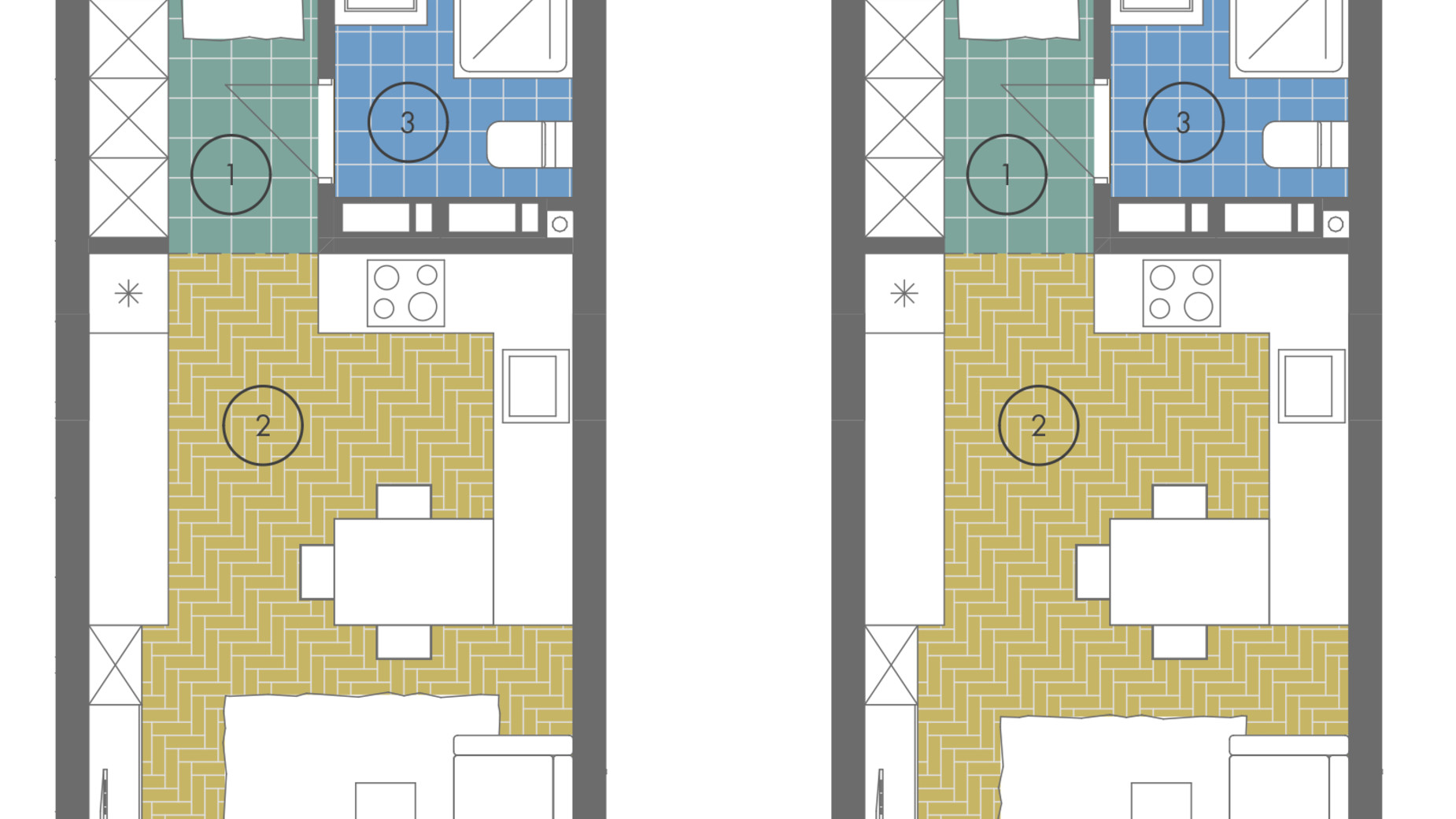 Планування апартаментів в ЖК Gravity Park 29.5 м², фото 338167