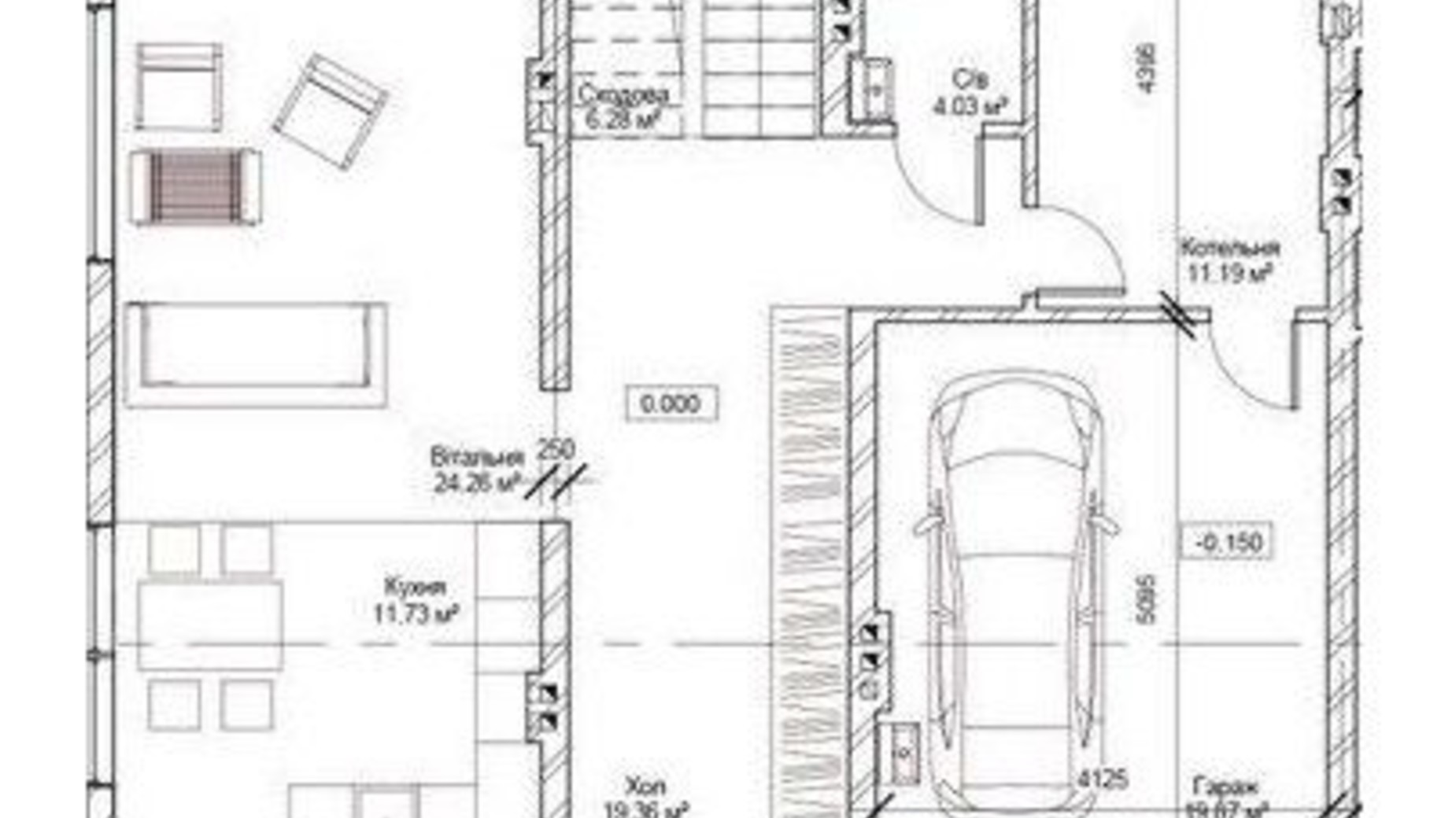 Планировка таунхауса в Таунхаус Трио 186 м², фото 338185