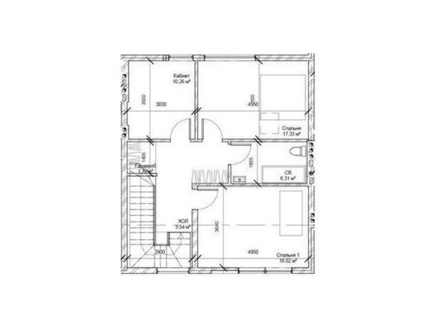 Таунхаус Тріо: планування 3-кімнатної квартири 134.9 м²