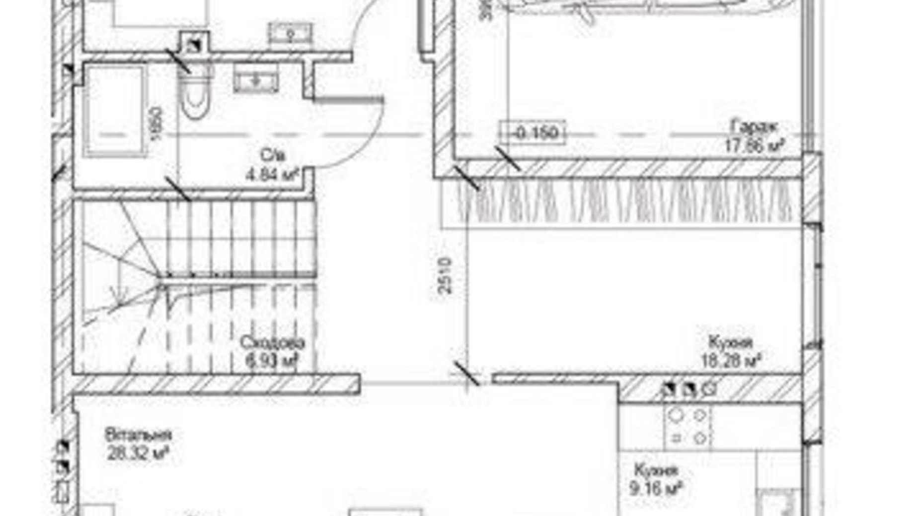 Планування таунхауса в Таунхаус Тріо 186.2 м², фото 338189