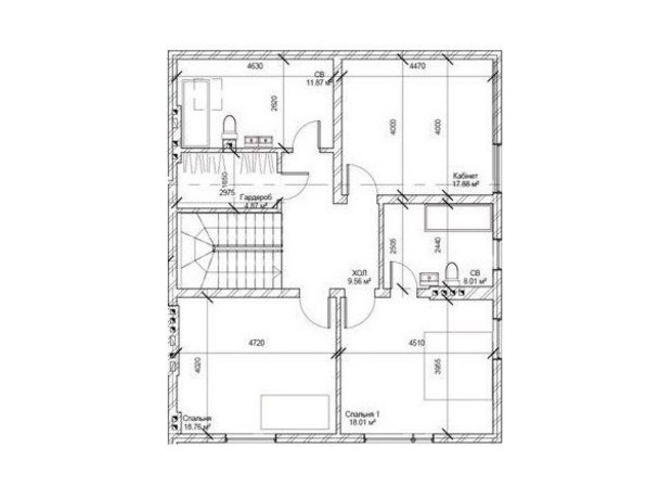 Таунхаус Тріо: планування 3-кімнатної квартири 186.2 м²