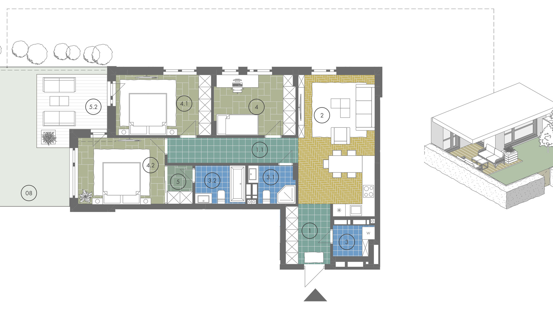 Планування апартаментів в ЖК Gravity Park 93.2 м², фото 338252
