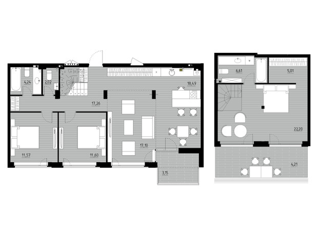 ЖК Wellness Park: планировка 4-комнатной квартиры 123.46 м²