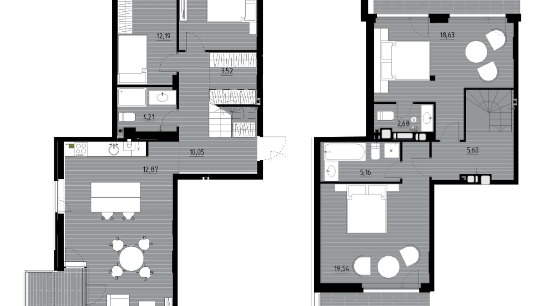 Планировка 5-комнатной квартиры в ЖК Wellness Park 137.11 м², фото 339872