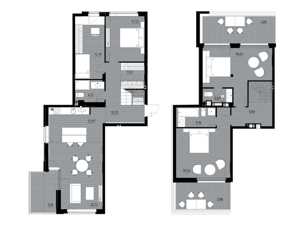 ЖК Wellness Park: планування 5-кімнатної квартири 137.11 м²