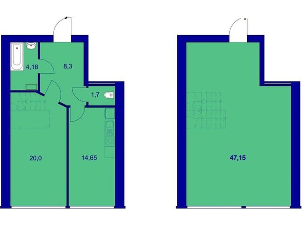 ЖК Милые квартиры: планировка 3-комнатной квартиры 90 м²