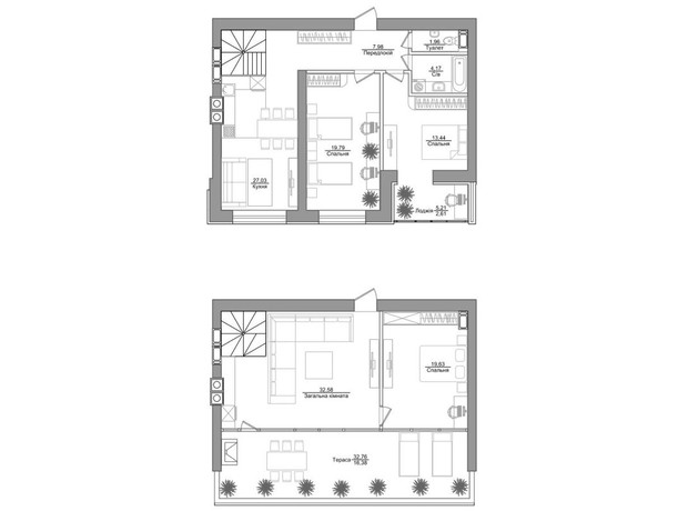 ЖК Лісова казка: планування 3-кімнатної квартири 150 м²