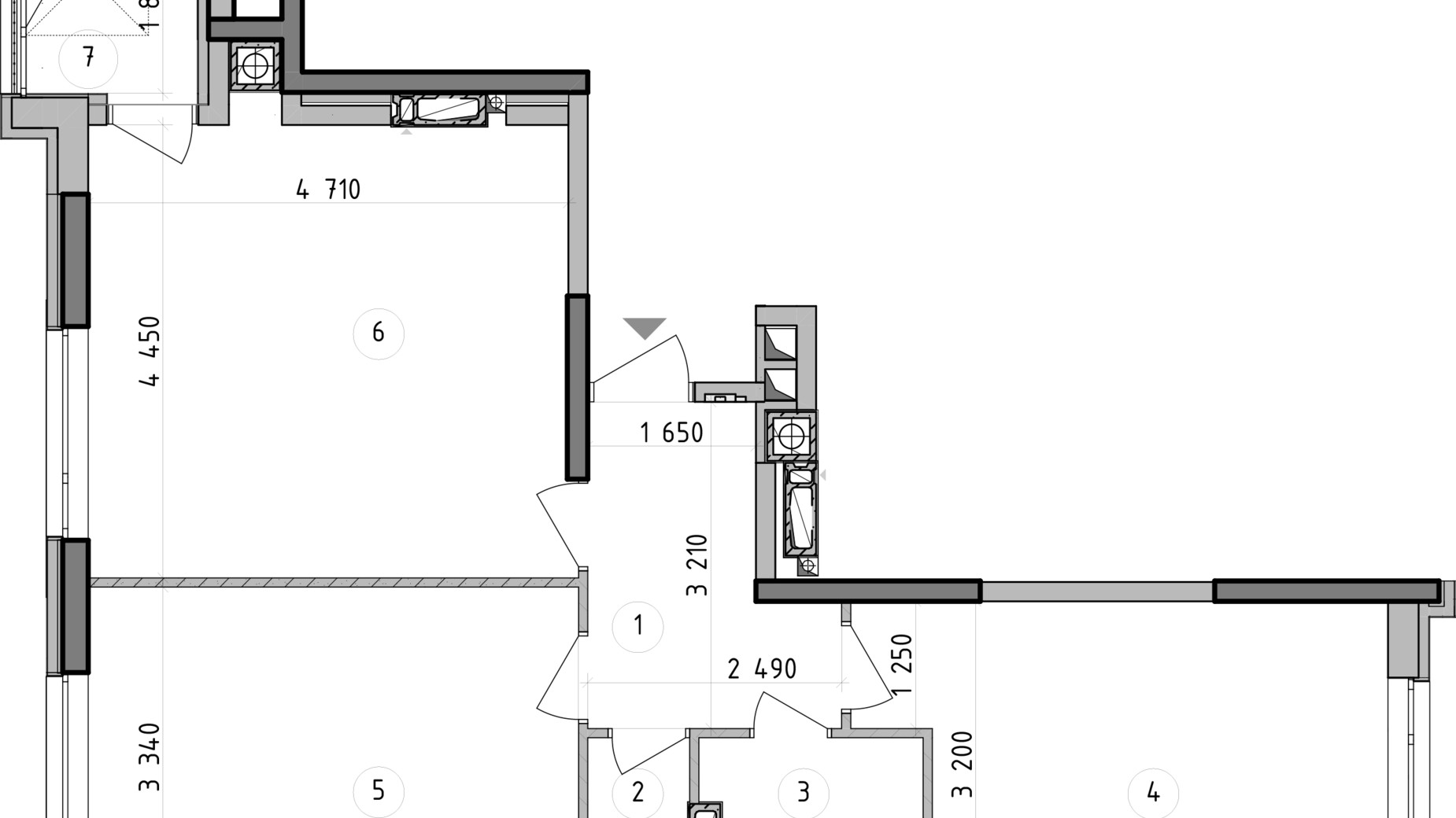 Планировка 2-комнатной квартиры в ЖК Оптимісто 67.82 м², фото 341629