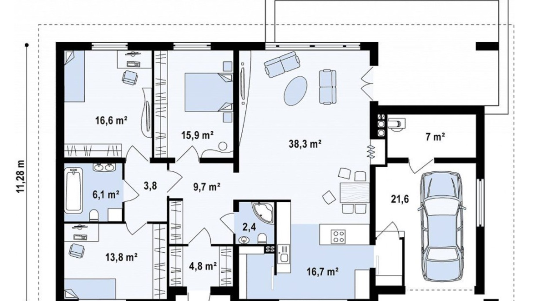 Планування котеджу в КМ Comfort Club 157 м², фото 343273