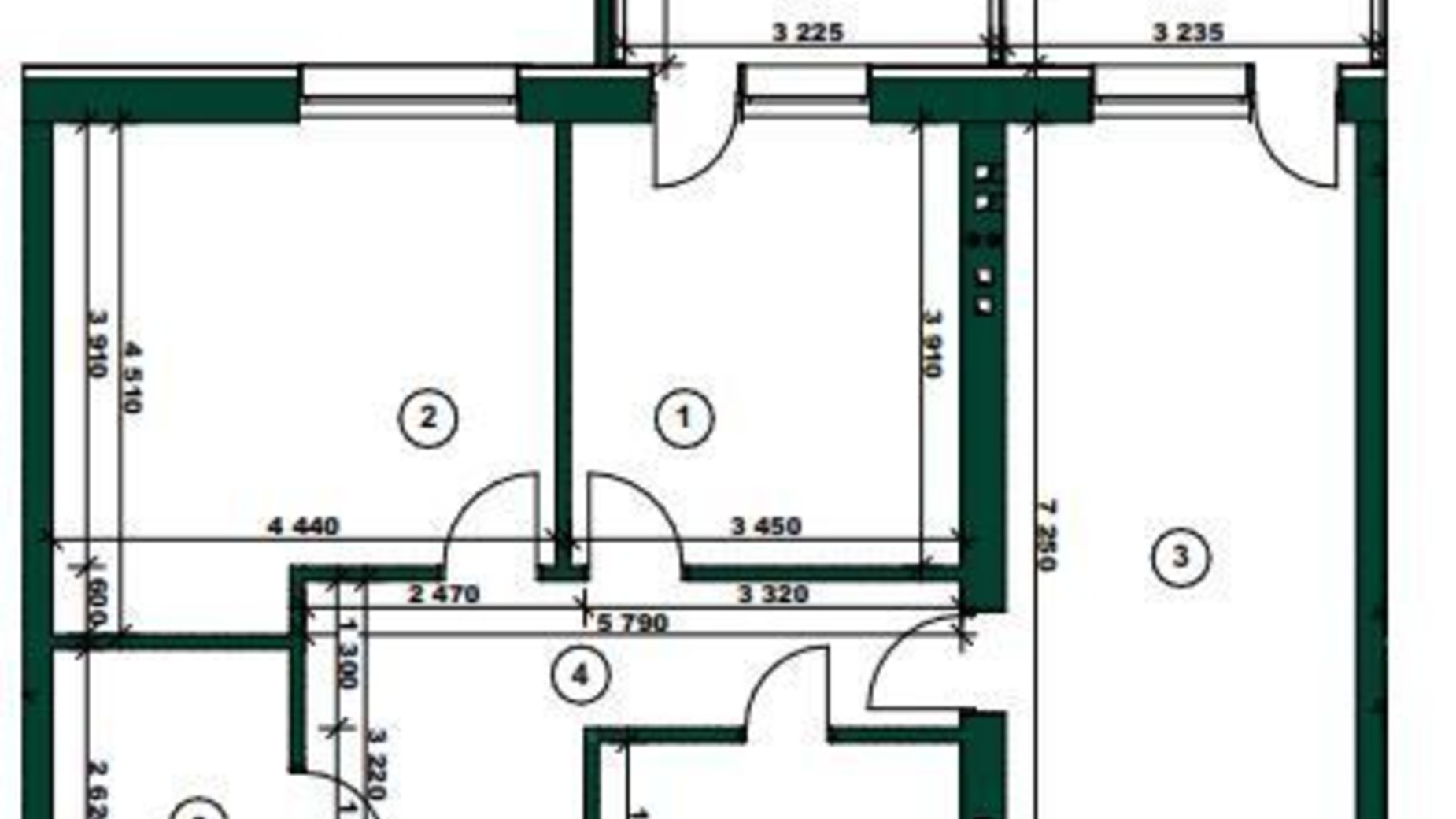 Планировка 2-комнатной квартиры в ЖК ParkVille 89.63 м², фото 343558