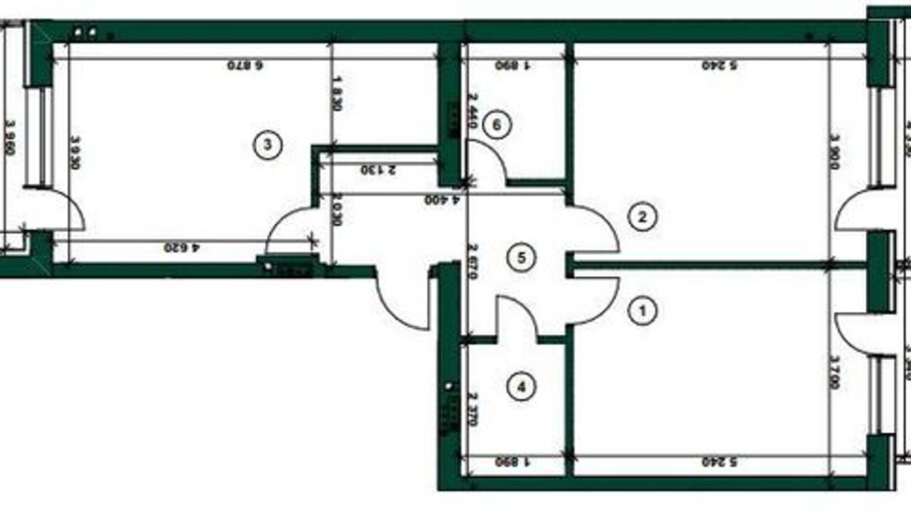 Планування 2-кімнатної квартири в ЖК ParkVille 97.25 м², фото 343560