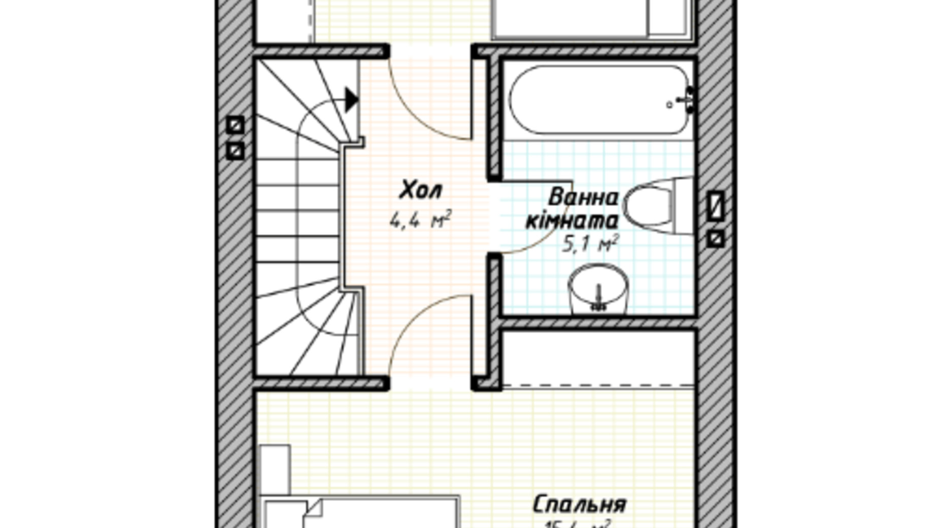 Планування котеджу в КМ вул. 22 січня 86 м², фото 344718