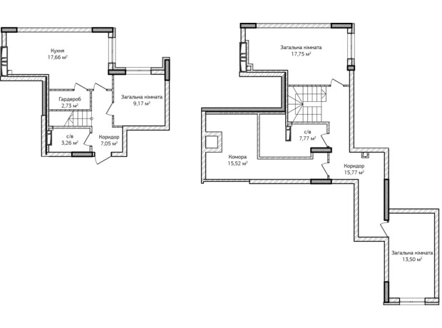 ЖК City Park 2: планировка 3-комнатной квартиры 110.7 м²