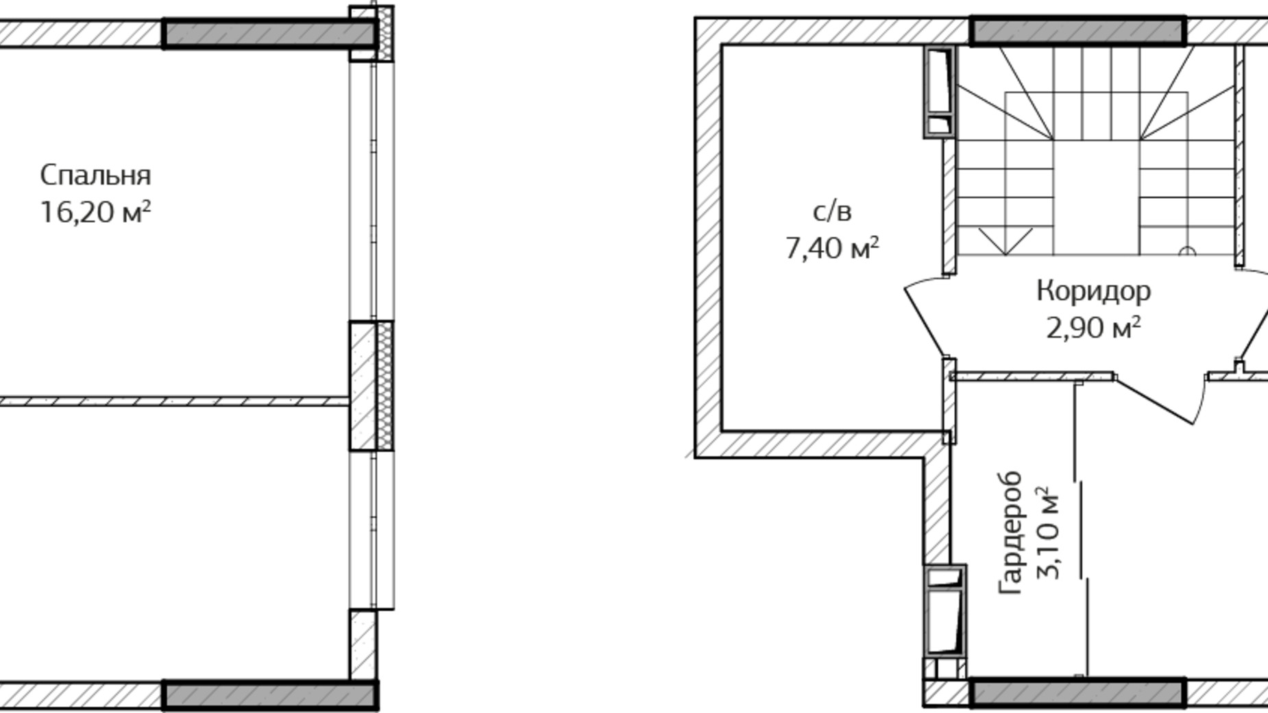 Планування багато­рівневої квартири в ЖК City Park 2 91.2 м², фото 345842